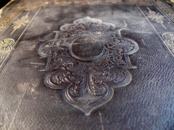 Old embossed book.